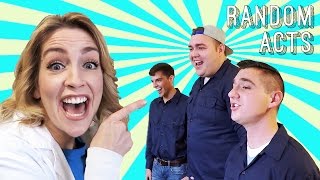 Positive Pranks! Feat. BYU Vocal Point - Workers Become A Capella Singers? - Random Acts