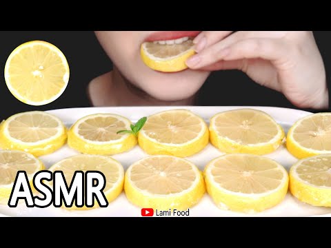 LEMON TANGHULU ASMR SEUR SOUR LEMON CHALLENGE | 레몬탕후루 | 咀嚼音 |レモンフルーツキャンディ