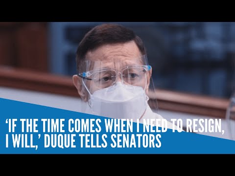 ‘If the time comes when I need to resign, I will,’ Duque tells senators