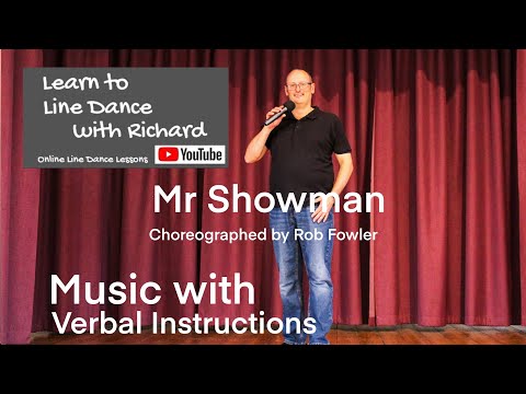 IMPROVER LINE DANCE LESSON 92 - Mr Showman - Part 2- Music with verbal instruction