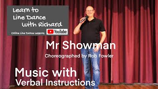 IMPROVER LINE DANCE LESSON 92 - Mr Showman - Part 2- Music with verbal instruction
