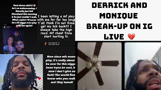 Derrick and Monique From Love After Lockup Break Up On Instagram Live