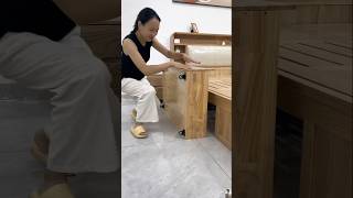 Solid wood bed with storage under the bed #shorts Solid wood bed with storage under the bed #shorts