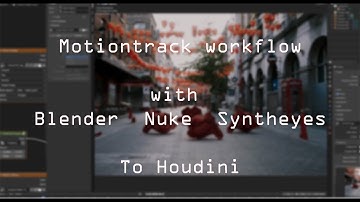 Syntheyes Blender and Houdini for VFX