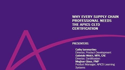 Why Every Logistics Professional Needs the APICS CLTD