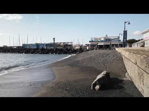 The coast of Las Galletas, Tenerife: drone view and a walk in November | Video