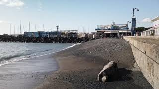 The coast of Las Galletas, Tenerife: drone view and a walk in November