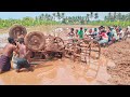 Tractor accident and Tractor stuck in deep mud | Unity is strength tractor video