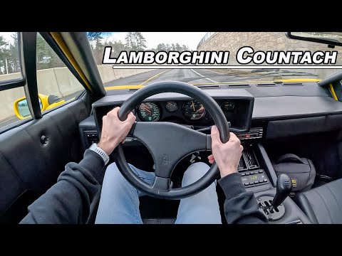 Driving The Lamborghini Countach - Italian 5.2L V12 Manual Supercar - (POV Binaural Audio)