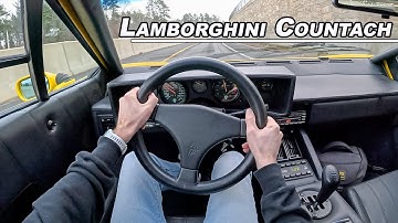 Driving The Lamborghini Countach - Italian 5.2L V12 Manual Supercar - (POV Binaural Audio)
