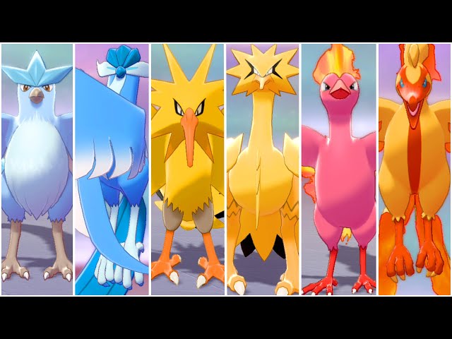 Pokemon Let's Go Pikachu & Eevee - Shiny Articuno Moltres Zapdos