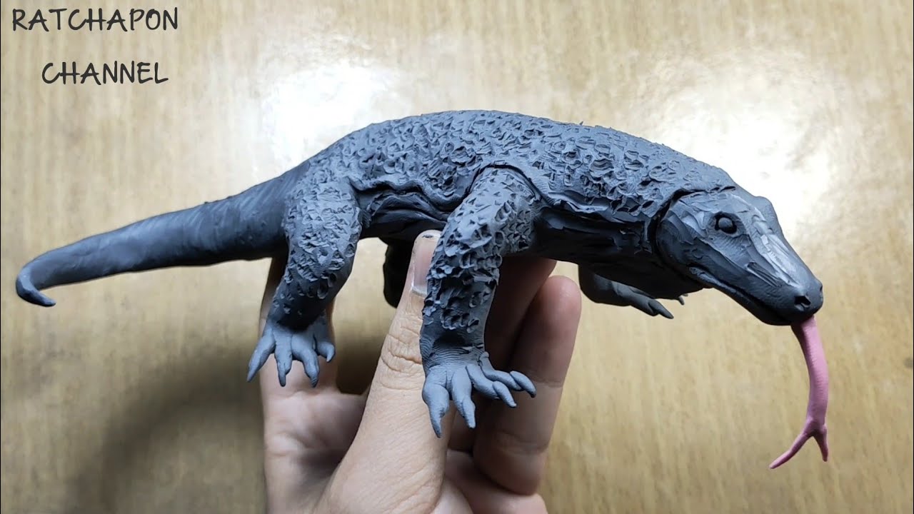 Komodo Dragon Modeling Clay ปั้นมังกรโคโมโด (ตัวเงินตัวทอง) YouTube