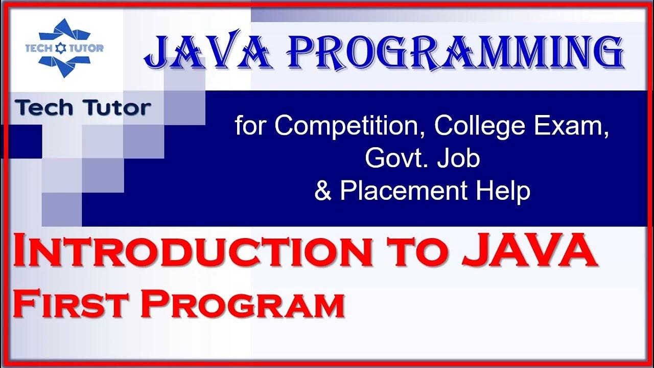 Java for beginners First JAVA Program hindi RPSC Programmer YouTube