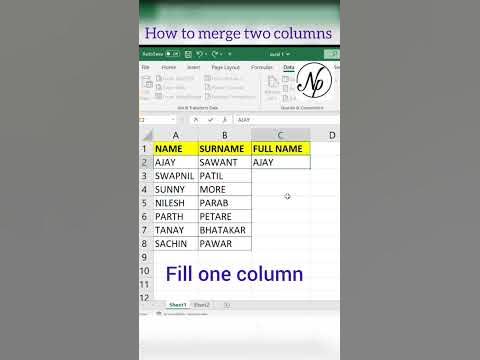 How to combine two columns in excel / Merge columns in excel / Excel ...