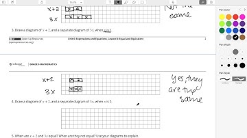 Open Up Resources Grade 6 Unit 6 Lesson 8 Equal and Equivalent