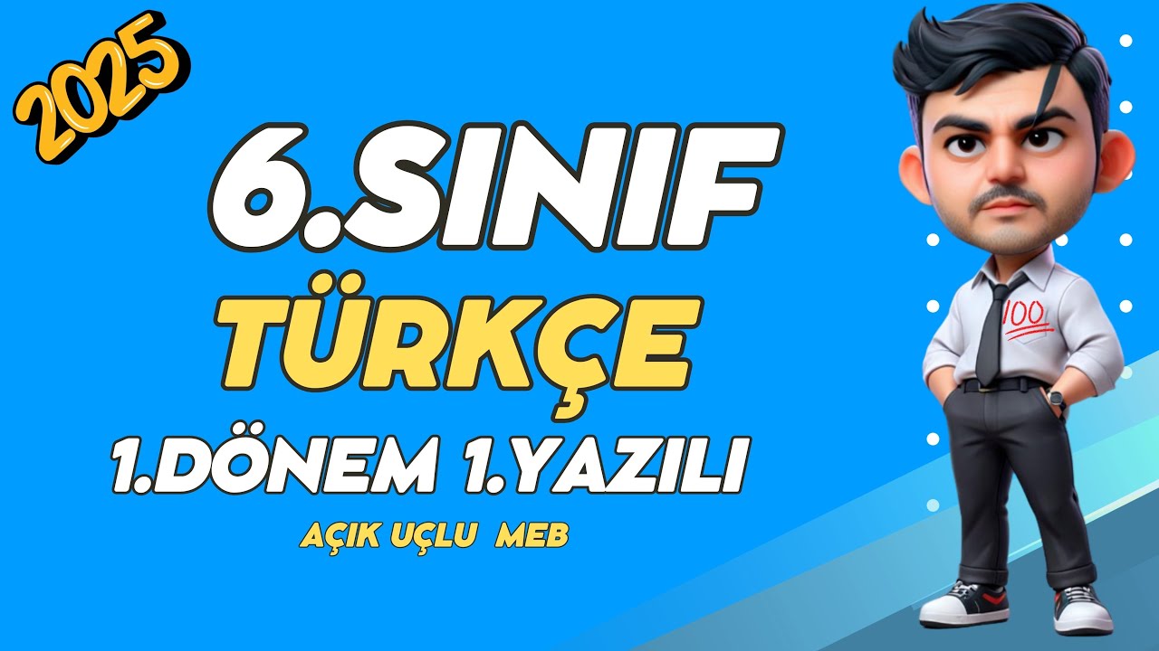 #2025 ❗6. Sınıf TÜRKÇE 1.Dönem 1.Yazılı |%99 Çıkabilir🧑‍🏫