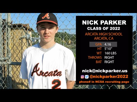 Nick Parker 2022 Infield Batting Baseball Skills Nov 2019, Arcata High School, California
