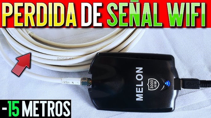 Antena Wifi largo alcance 36dbi 10 metros cable 2w USB con 10 metros de  cable baja pérdida de señal : : Informática