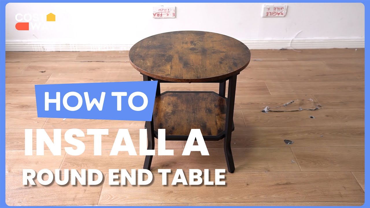 How to Install the 2-Tier Round End Table | HV10165#costway #howto ...