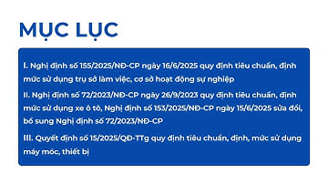[HƯỚNG DẪN NGHIỆP VỤ BÀI 2] Tiêu chuẩn định mức sử dụng tài sản công tại cơ quan, tổ chức, đơn vị