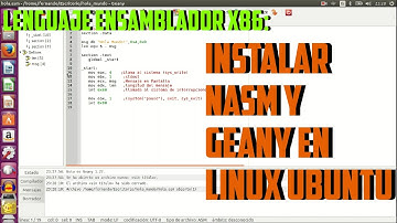 Como instalar NASM y el editor Geany en Linux Ubuntu