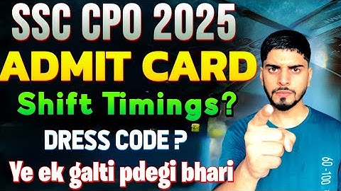 SSC CPO 2025 Admit Card Out🔥 CPO admit card kesa niklwaye? CPO Exam review soon 🔜 #ssc #cpo 