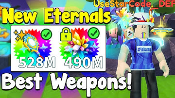Getting The BEST Crystal Forest ETERNAL WEAPONS In Weapon Fighting Simulator Roblox