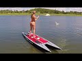 Bikini FISHING!! - Paddleboard fishing for exotic Barramundi fish