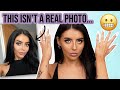 I MADE A 'FAKE FACE' (and recreated it with makeup!) tutorial! Photoshop IN REAL LIFE!