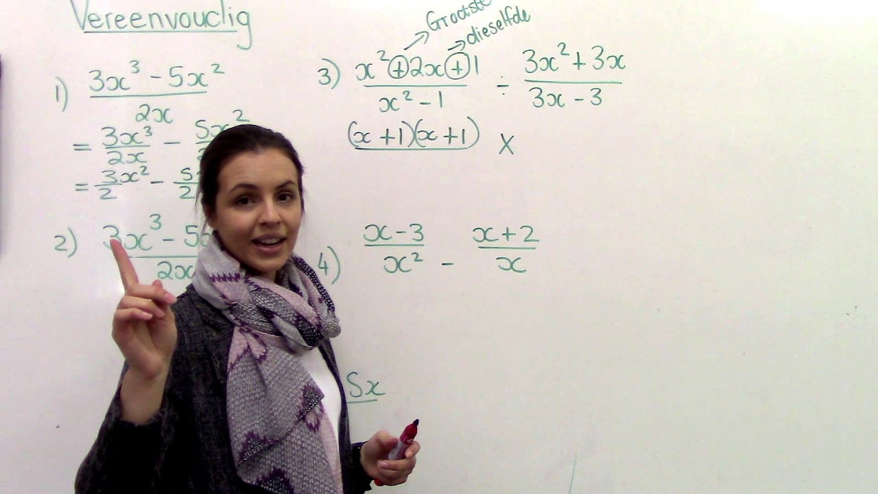 Wiskunde met LitNet, graad 9: hoe om algebraïese breuke te vereenvoudig