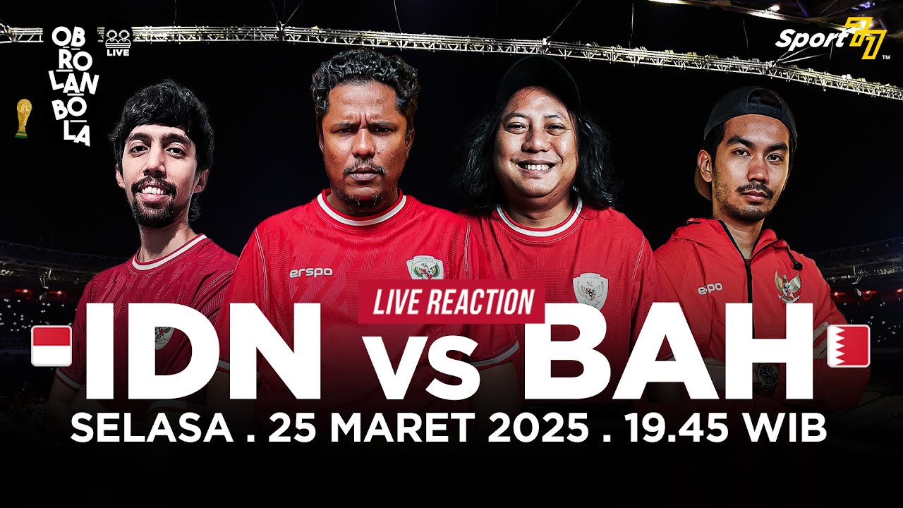 ⁣🔴 KUALIFIKASI PIALA DUNIA: INDONESIA VS BAHRAIN [LIVE REACTION]
