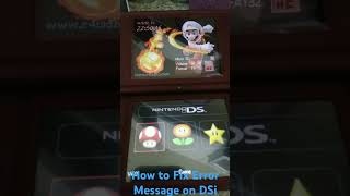 How to fix Error Message from your R4 Card to your Nintendo DSi Handheld. Part 2