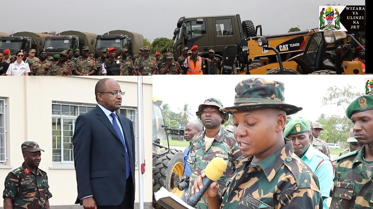 WAZIRI WA ULINZI NA JKT MHE  DKT HUSSEIN MWINYI ALIVYOKABIDHIWA VIFAA VYA KIJESHI KUTOKA MAREKANI