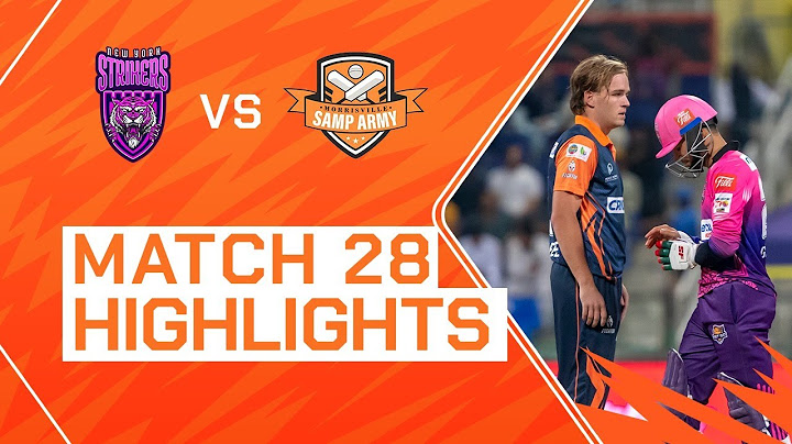 2023 Abu Dhabi T10, Match 28 Highlights: New York Strikers vs Morrisville Samp Army | Season 7