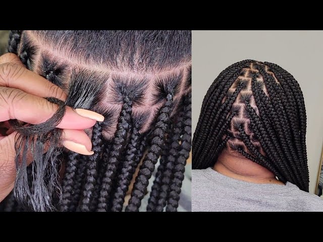 Medium Knotless Braids tutorial ❤️‍🔥 