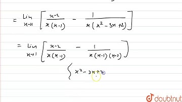 `lim_(xto1)[(x-2)/(x^2-x)-(1)/(x^3-3x^2+2x)]`