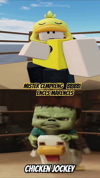 Mister Cempreng, Bbibbi & Ences Marences | Chicken Jockey #roblox #mistercemprenggaming