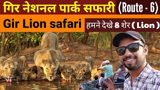 Gir Lion Safari | Gir National Park (Route - 6) Jungle Safari | Sasan Gir Gujarat | Wildlife safari