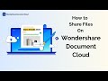 How to do file sharing | Wondershare Document Cloud