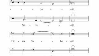 Sanctus & Benedictus - Byrd, Mass for 4 Voices chords