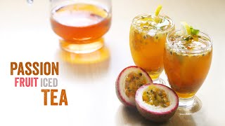 Passion Fruit Iced Tea | Refreshing Summer Drink | Quick Iced Tea @Cookomania