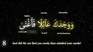 Surat Ad-Duhaa, (سورة الضحى), "The Morning Hours", 93rd Surah in the Qur'an