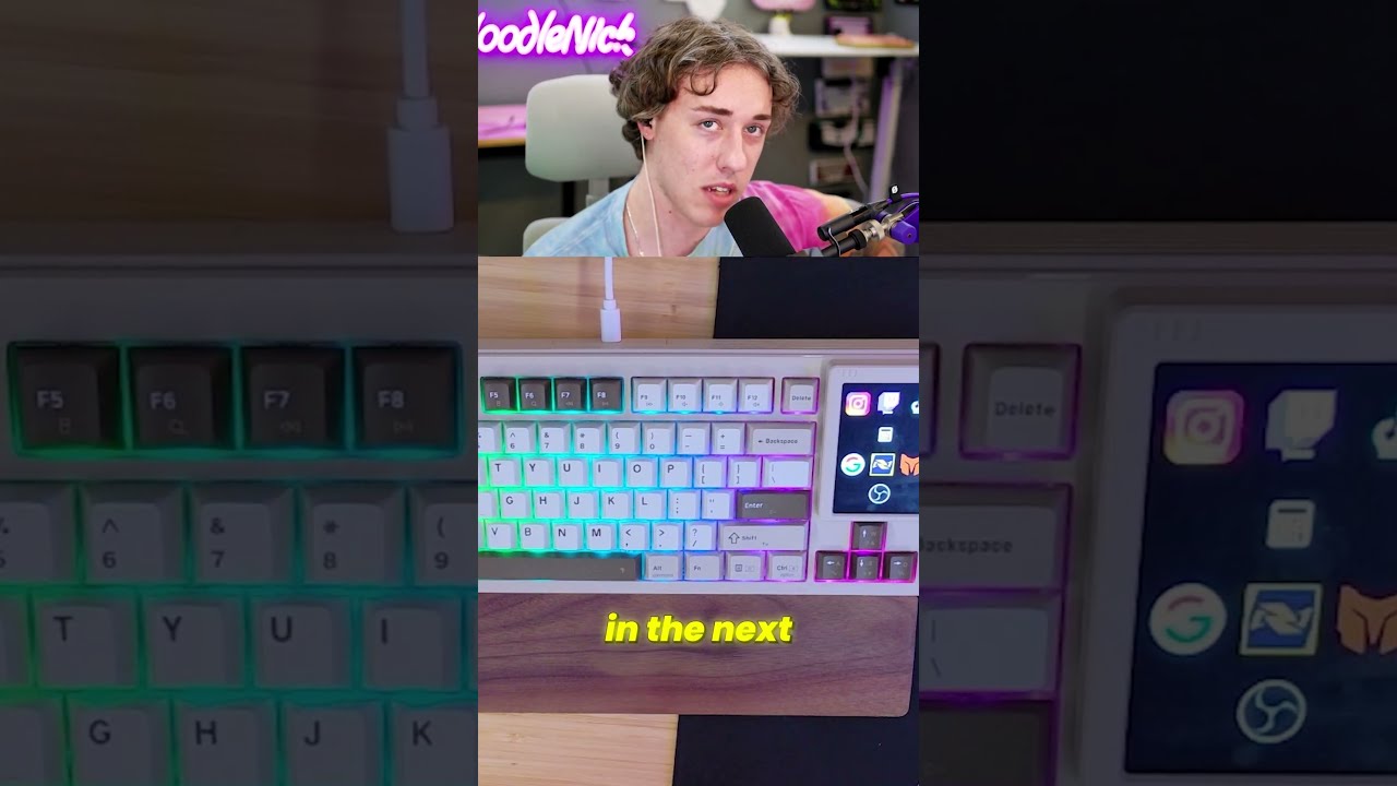 Have You Ever Seen A Keyboard Do This? - Womier DUO87 Modular Keyboard Review #Shorts