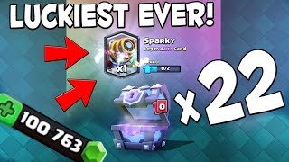 Clash Royale - MUST HAVE SPARKY! LUCKIEST SUPER MAGICAL CHEST OPENING EVER! 22 Super Magical Chest screenshot 3