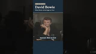 David Bowie on Touring as Iggy Pop's Sideman in 1977