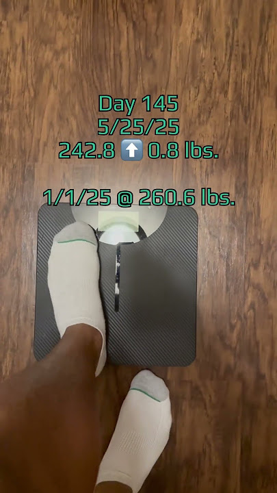 5/25/25 - Day 145 - 242.8 ⬆️ 0.8 lbs. #fypシ゚viral #diet #sunday #workout #fitness #bodybuilding