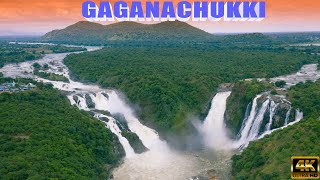 Aerial Paradise: Gaganachukki and Barachukki Waterfalls | Drone Footage in Stunning 4K!