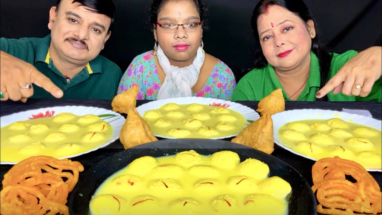 ASMR INDIAN SWEETS DESSERT RASMALAI RASGULLA JALEBI EATING CHALLENGE|EATING INDIAN SWEETS#food#viral
