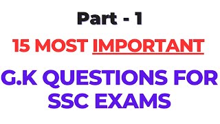 Part-1 G.K Questions for Sarkari Exams | 15 Most Useful Questions! screenshot 5
