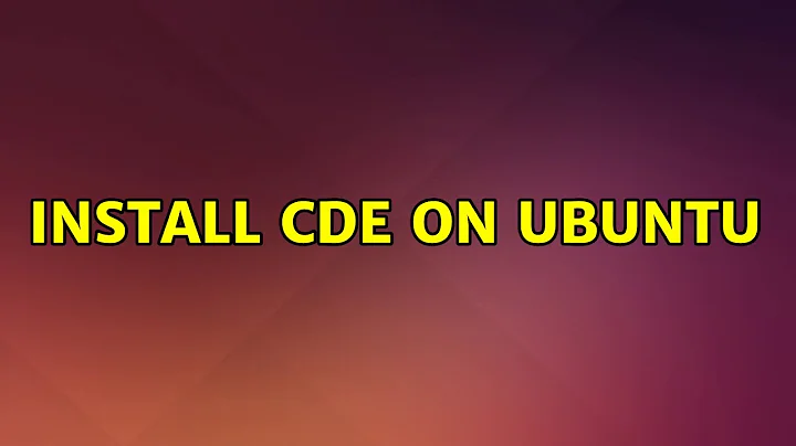 Ubuntu: Install CDE on Ubuntu (2 Solutions!!)